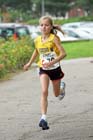 Liverpool Harriers on their way to winning the under-13 girls at the Northern Road Relays, Blackpool.